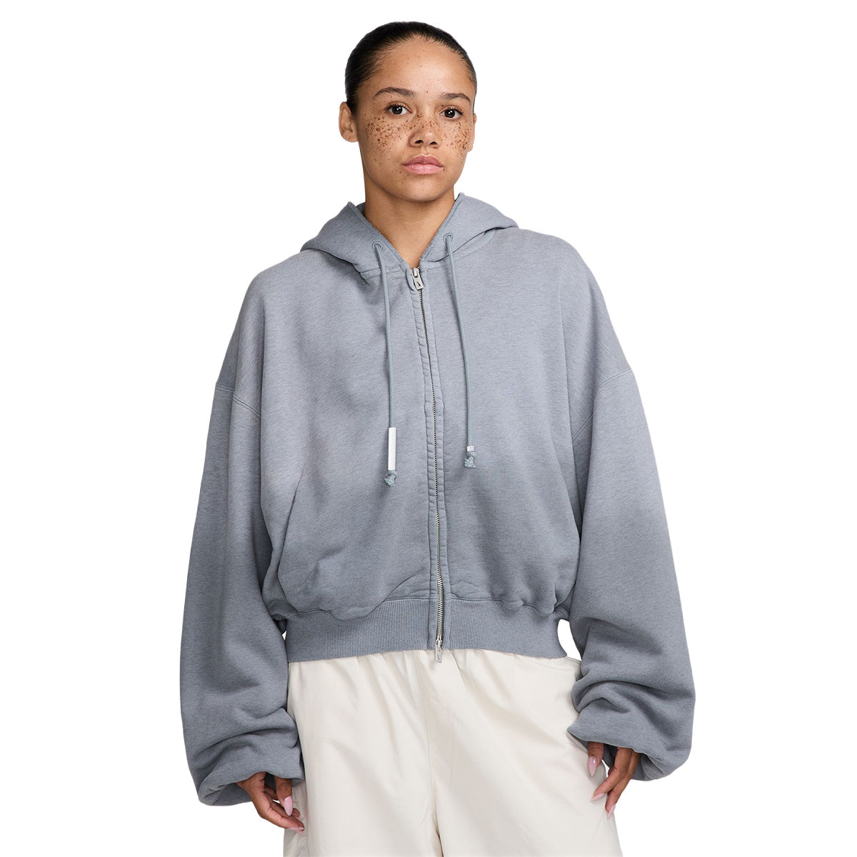 Energy Wmns Studio Fleece Hoodie 'COOL GREY HTR'