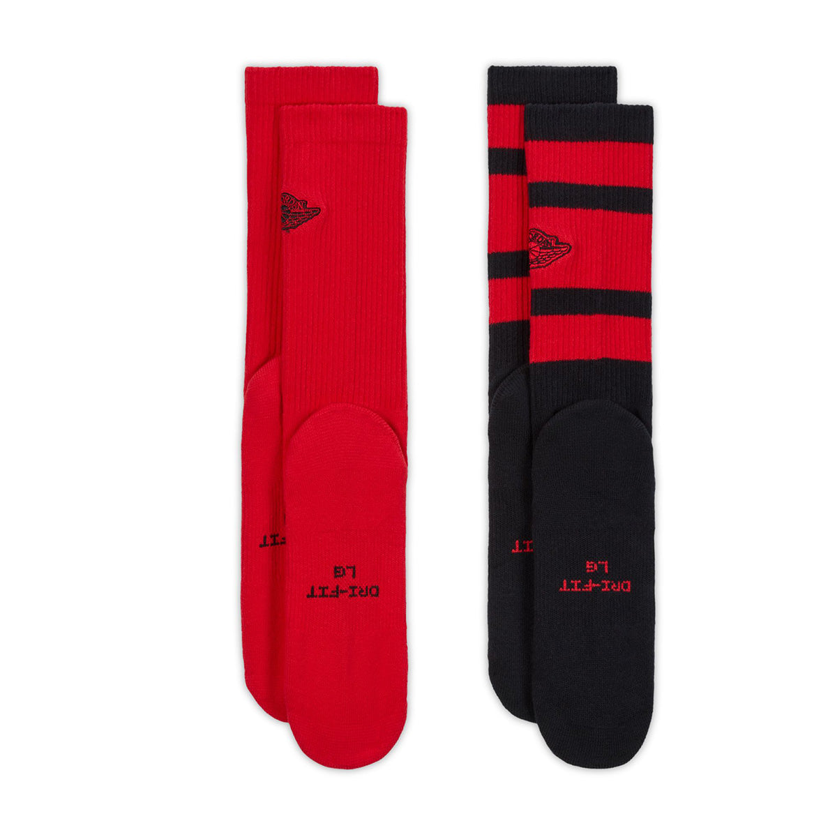 Everyday Elevated Crew Socks 2-Pair 'BLACK/UNIVERSITY RED/BLACK'
