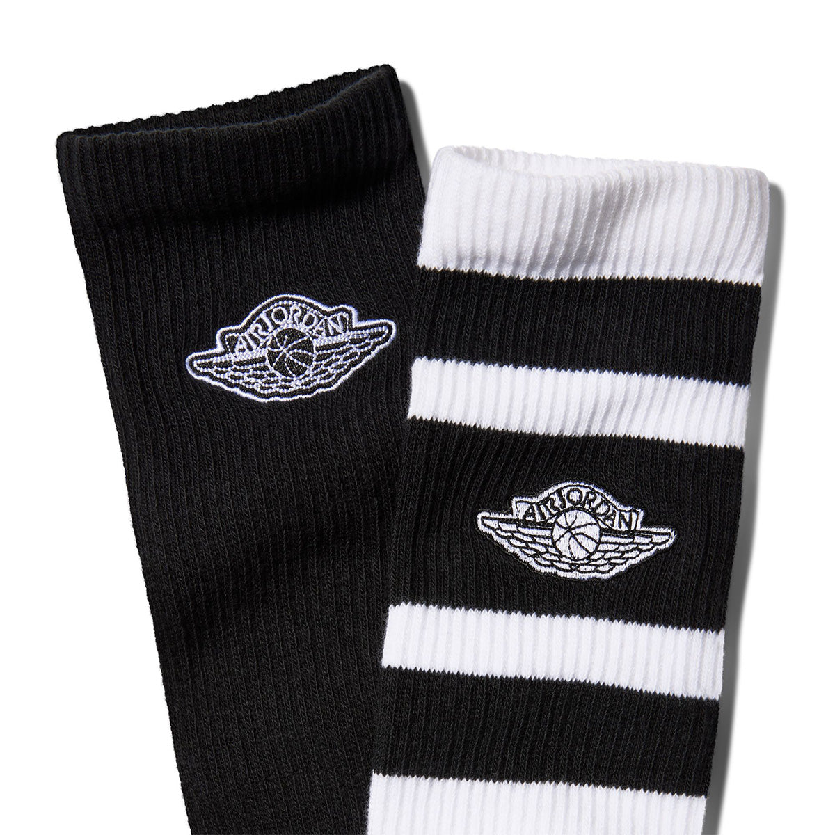Everyday Elevated Crew Socks - 2 Pairs 'WHITE/BLACK/WHITE'