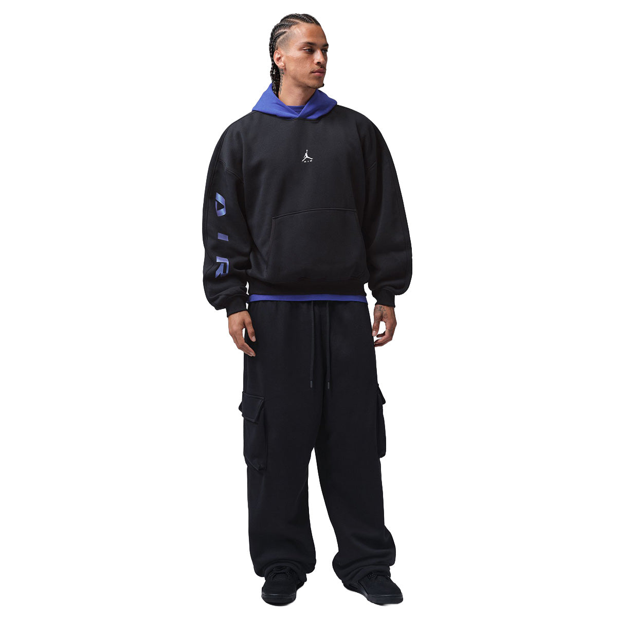 Jordan Brooklyn Mountainside Pullover Hoodie 'BLACK/LIGHT CONCORD/WHITE'
