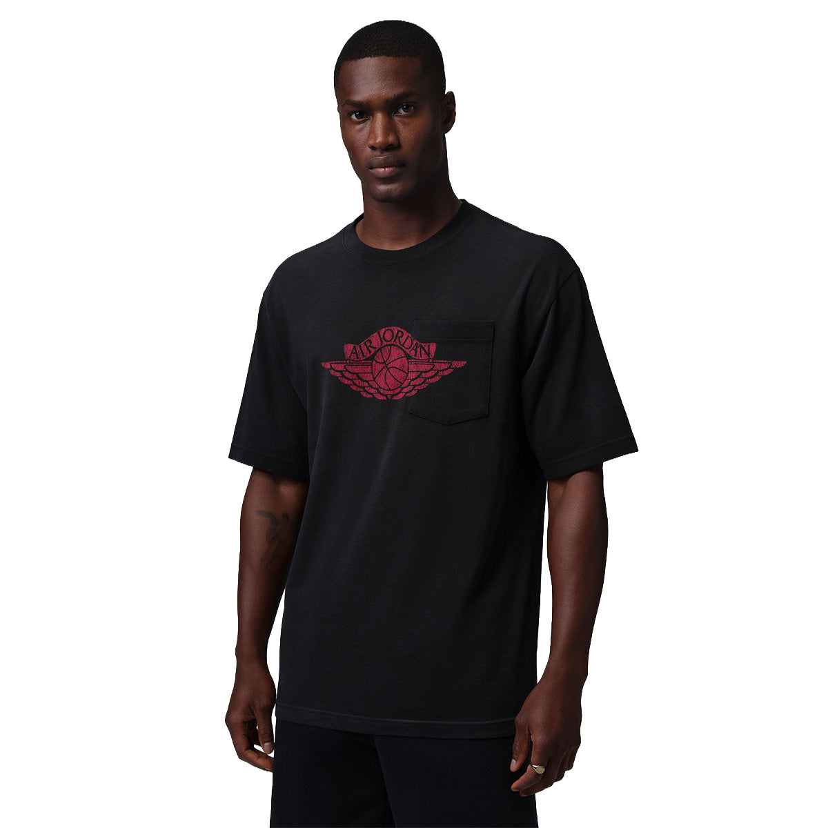 Jordan Flight Essentials Men's Pocket T-shirt 'BLACK/UNIVERSITY RED'
