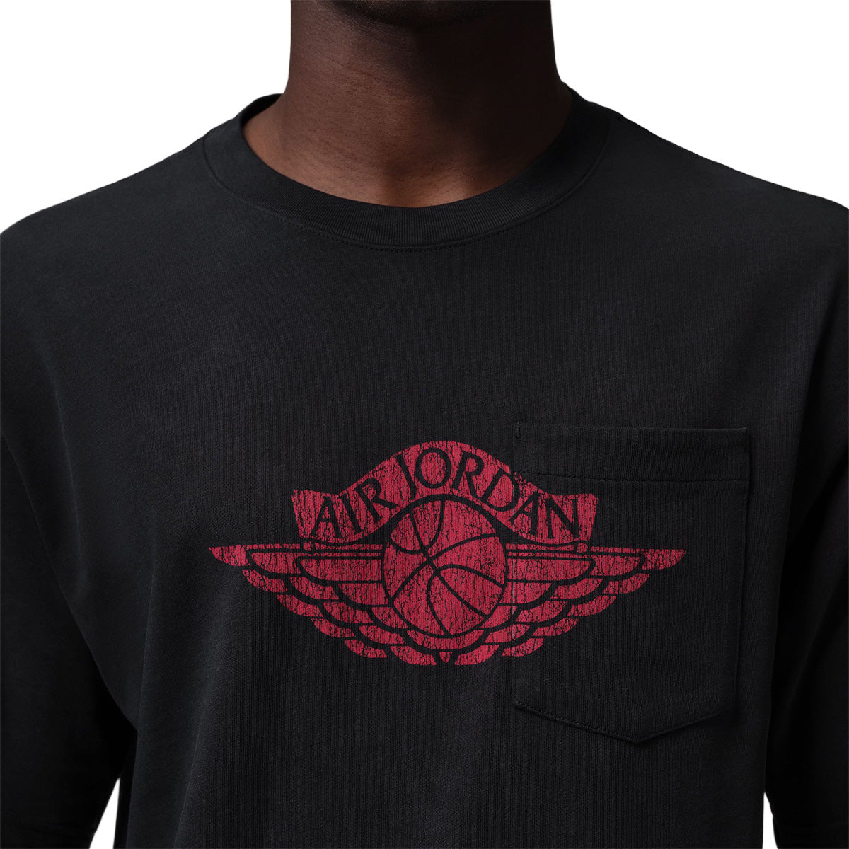 Jordan Flight Essentials Men's Pocket T-shirt 'BLACK/UNIVERSITY RED'