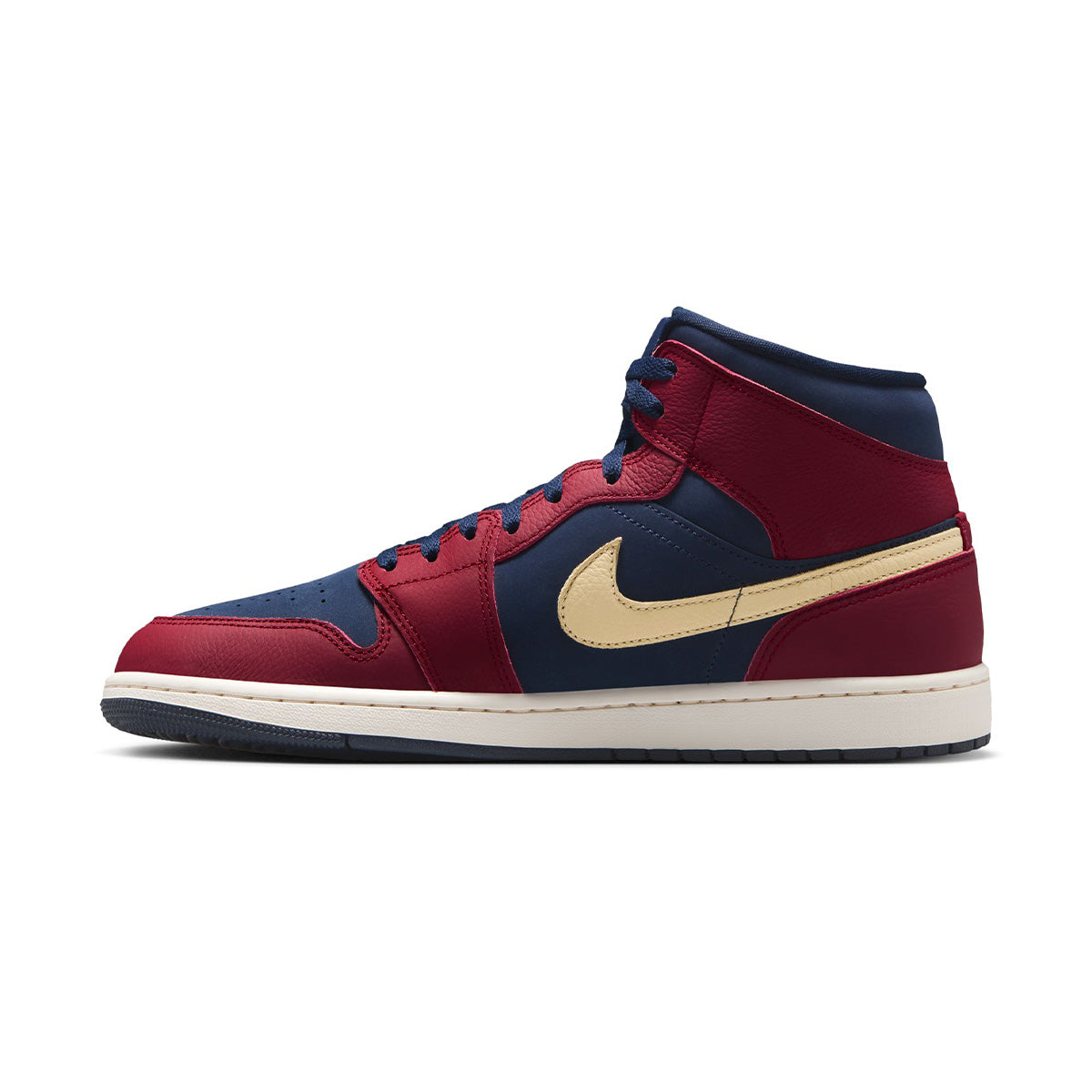 AIR JORDAN 1 MID SE 'TEAM RED/OBSIDIAN-PALE VANILLA'