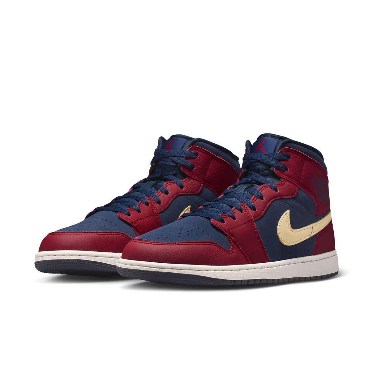 AIR JORDAN 1 MID SE 'TEAM RED/OBSIDIAN-PALE VANILLA'