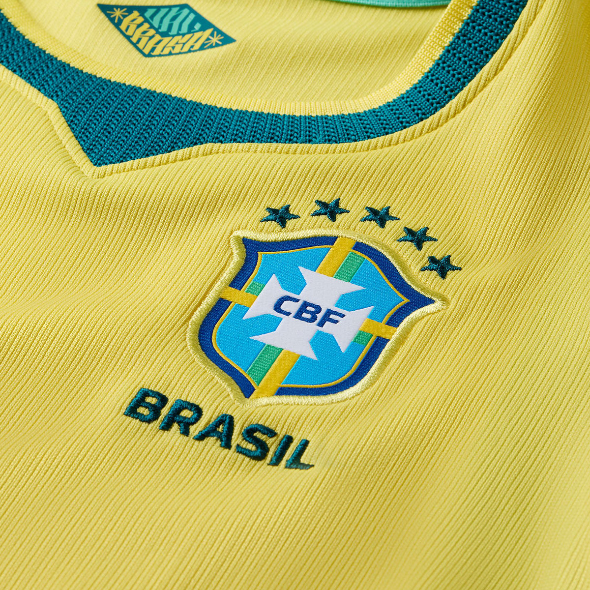 Brazil 2026 Stadium Home Little Kids' Soccer 3-Piece Kit 'CANARY/LIGHT MENTA/GEODE TEAL'