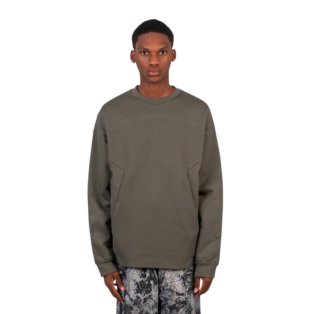 '+ NOCTA Men's Trapeziud-Cut Crew-Neck Pullover 'TWILIGHT MARSH/REFBLK'