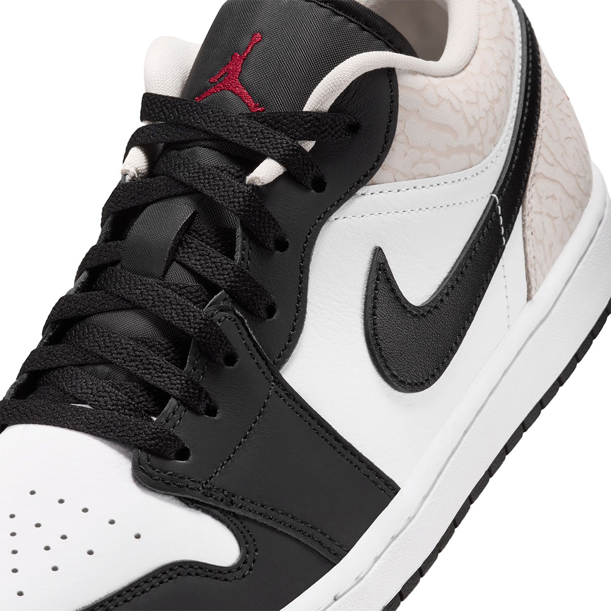 AIR JORDAN 1 LOW SE 'BLACK/TEAM RED-WHITE-LT OREWOOD BRN'