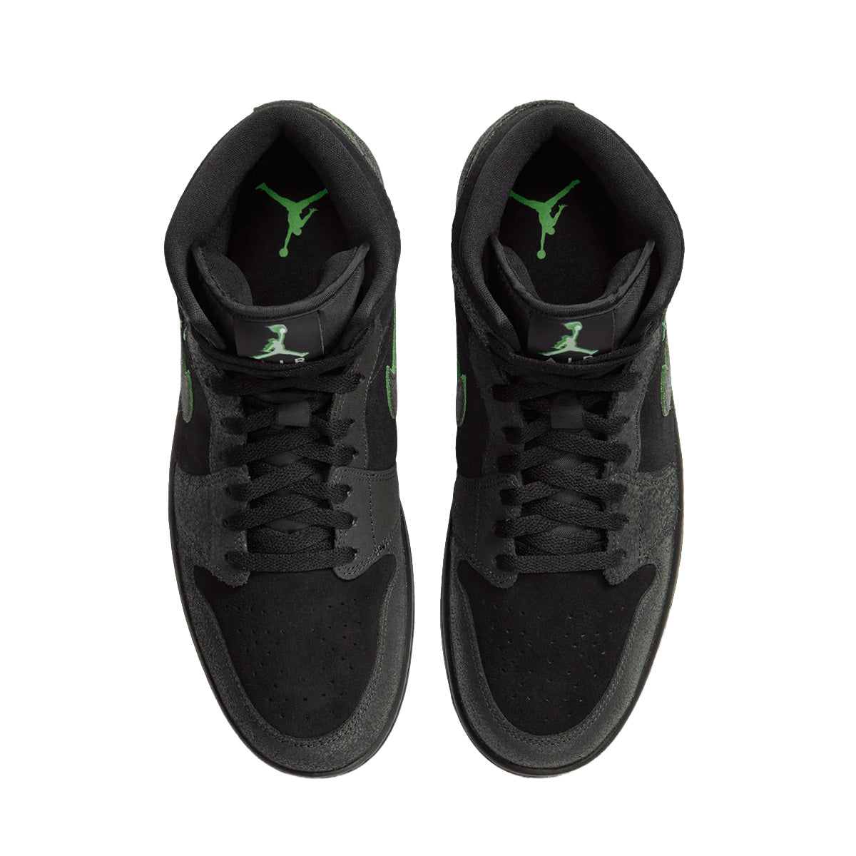 Air Jordan 1 Mid SE 'BLACK/BLACK/SEQUOIA/SCREAM GREEN'