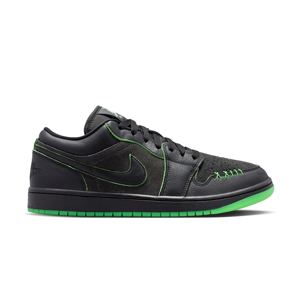 Air Jordan 1 Low SE 'BLACK/BLACK/SCREAM GREEN/DK SMOKE GREY'