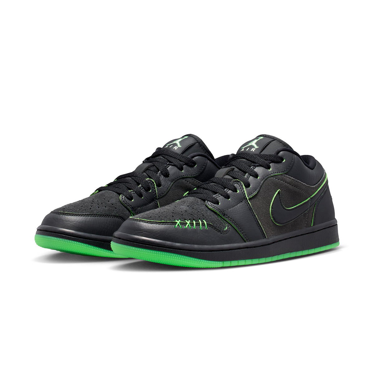 Air Jordan 1 Low SE 'BLACK/BLACK/SCREAM GREEN/DK SMOKE GREY'