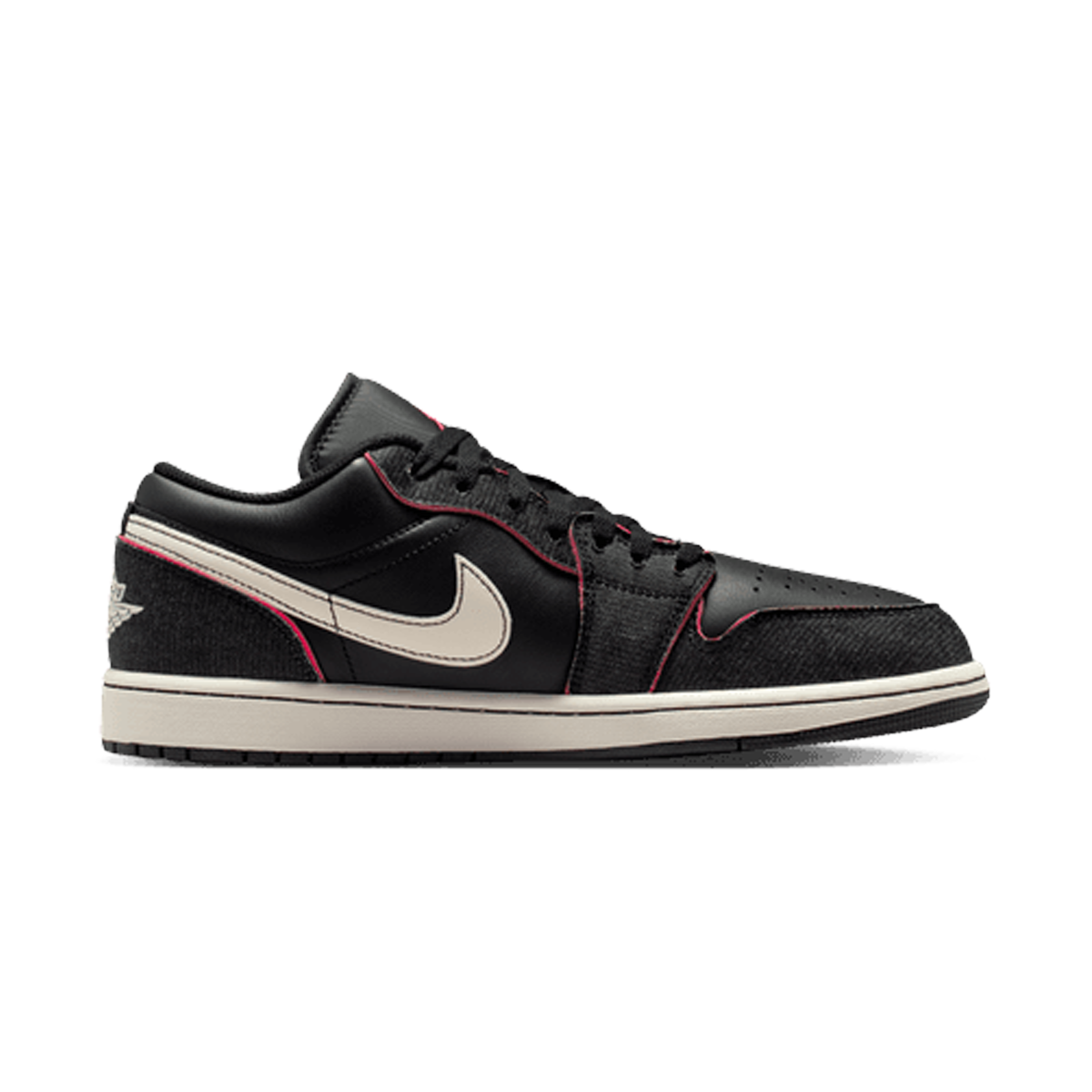 Air Jordan 1 Low SE 'Black/Black/Racer Pink/Pale Ivory'