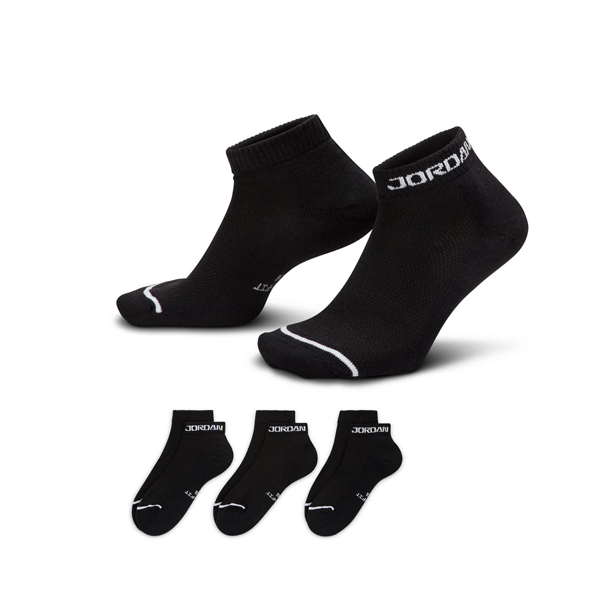 Everyday Elevated No-show Socks 3-Pair 'BLACK/WHITE'