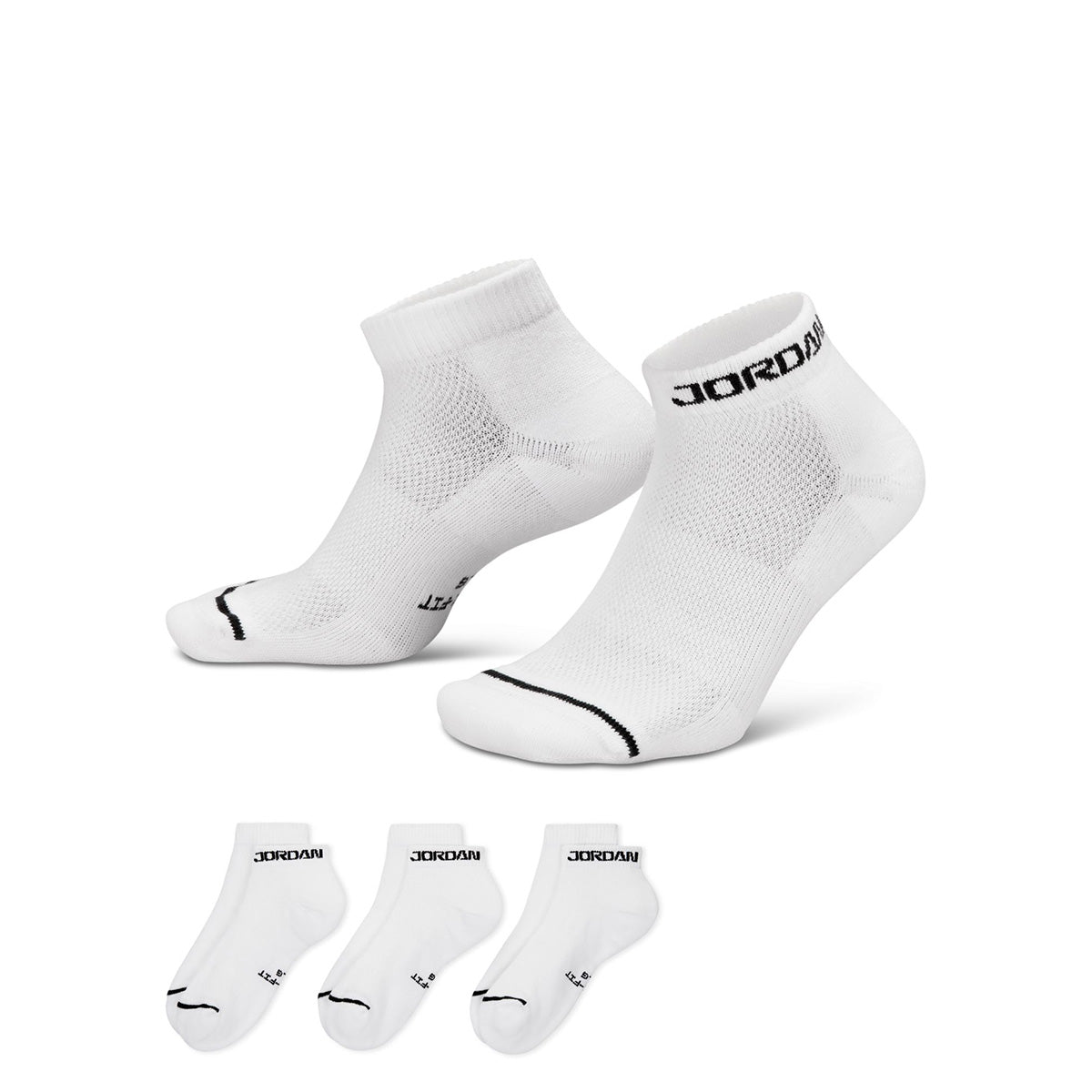 Everyday Elevated No-show Socks 3-Pair 'WHITE/BLACK'