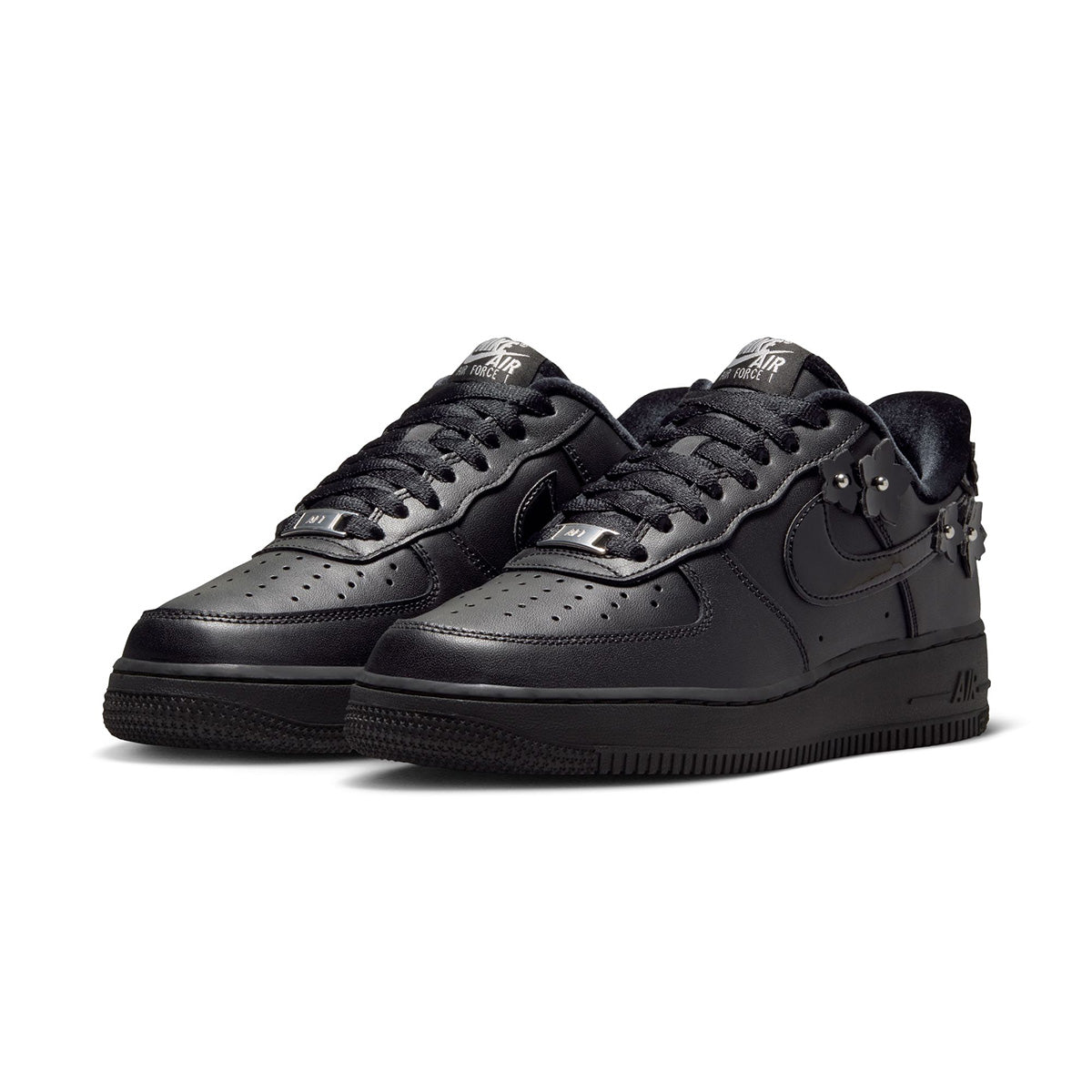 Wmns Air Force 1 '07 'BLACK/BLACK/OFF NOIR/METALLIC SILVER'