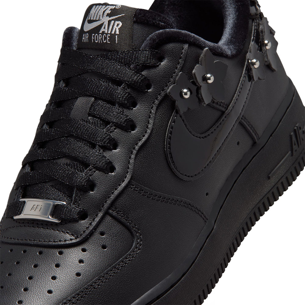 Wmns Air Force 1 '07 'BLACK/BLACK/OFF NOIR/METALLIC SILVER'