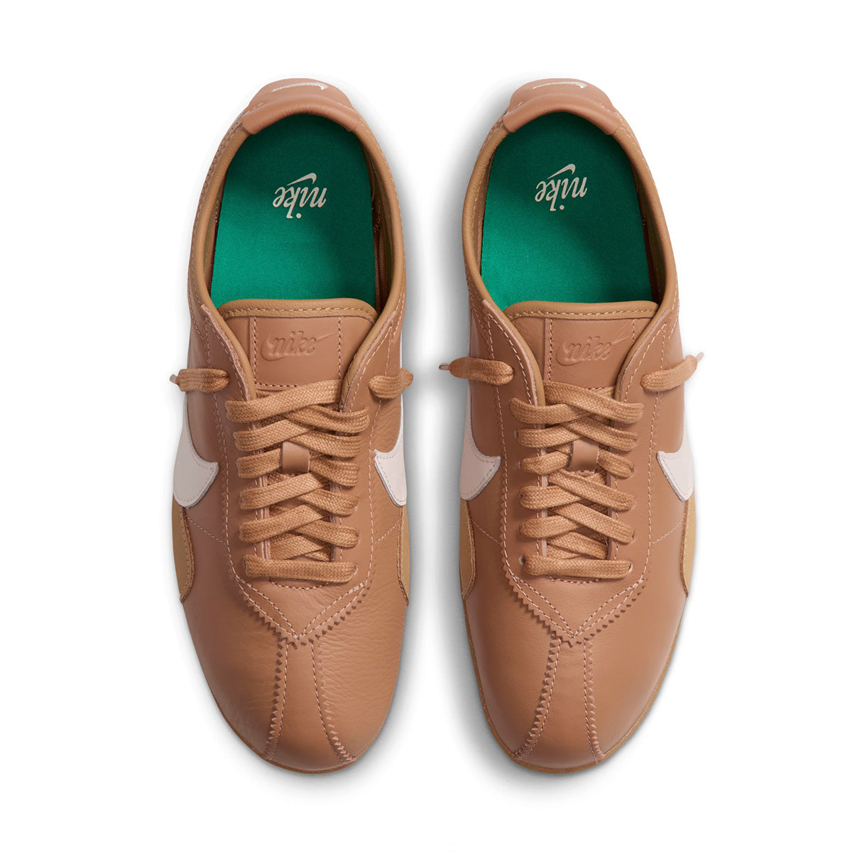 Wmns Moon Shoe OG Leather 'FLAX/PALE IVORY/GUM MED BROWN/MALACHITE'