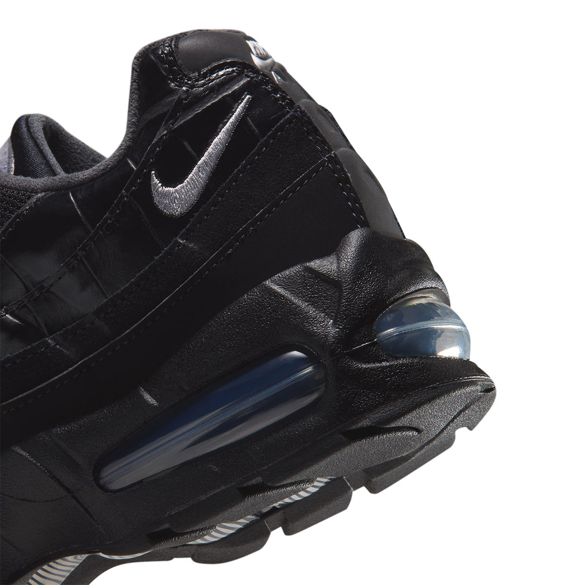 Wmns Air Max 95 Big Bubble SE 'BLACK/METALLIC SILVER/WHITE'