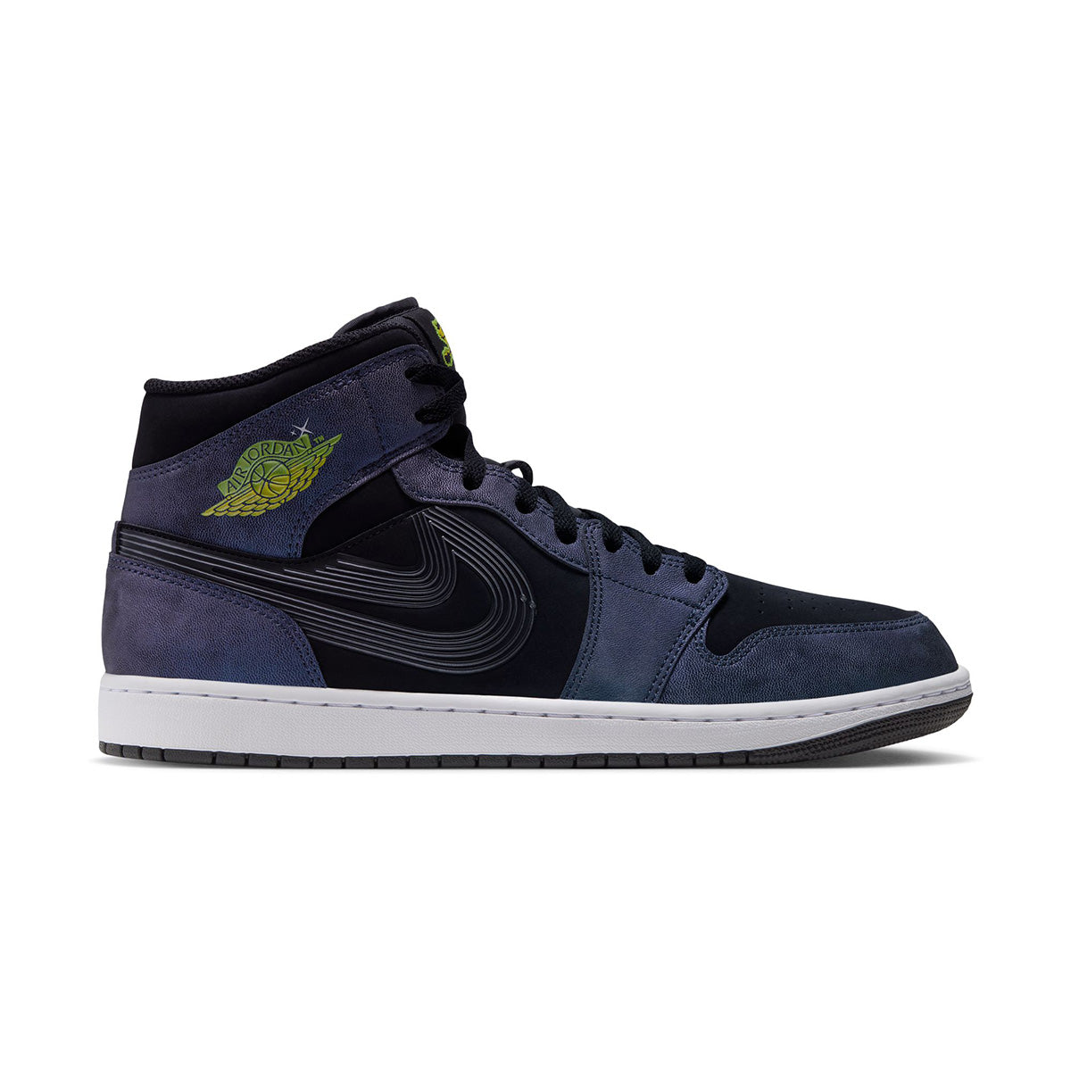 AIR JORDAN 1 MID SE V4 'BLACK/YELLOW ZEST-ACTION GREEN'