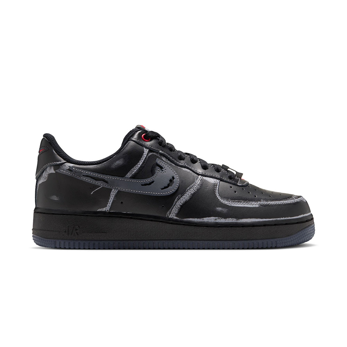 AIR FORCE 1 '07 'BLACK/STEALTH/GYM RED/METALLIC SILVER'