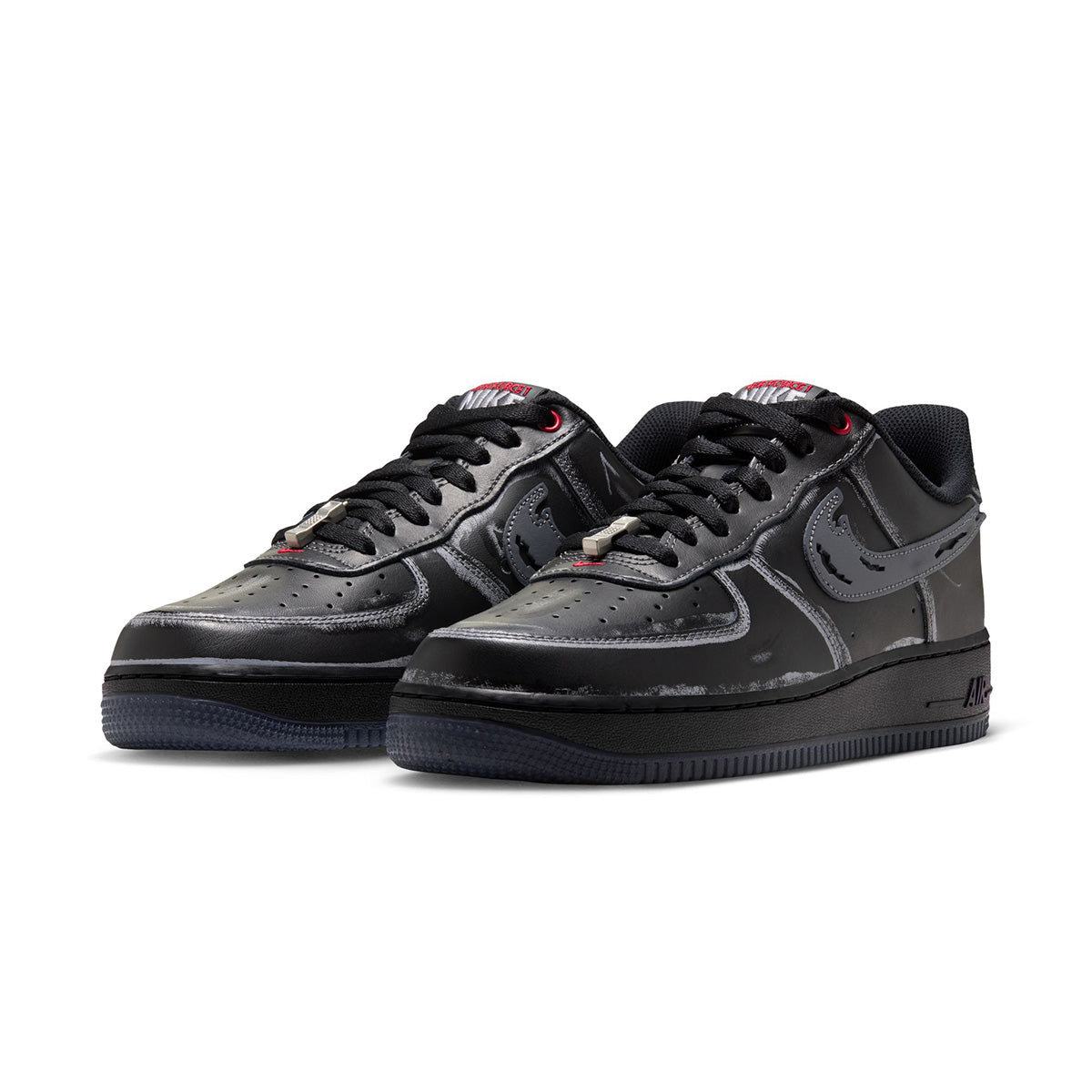 AIR FORCE 1 '07 'BLACK/STEALTH/GYM RED/METALLIC SILVER'