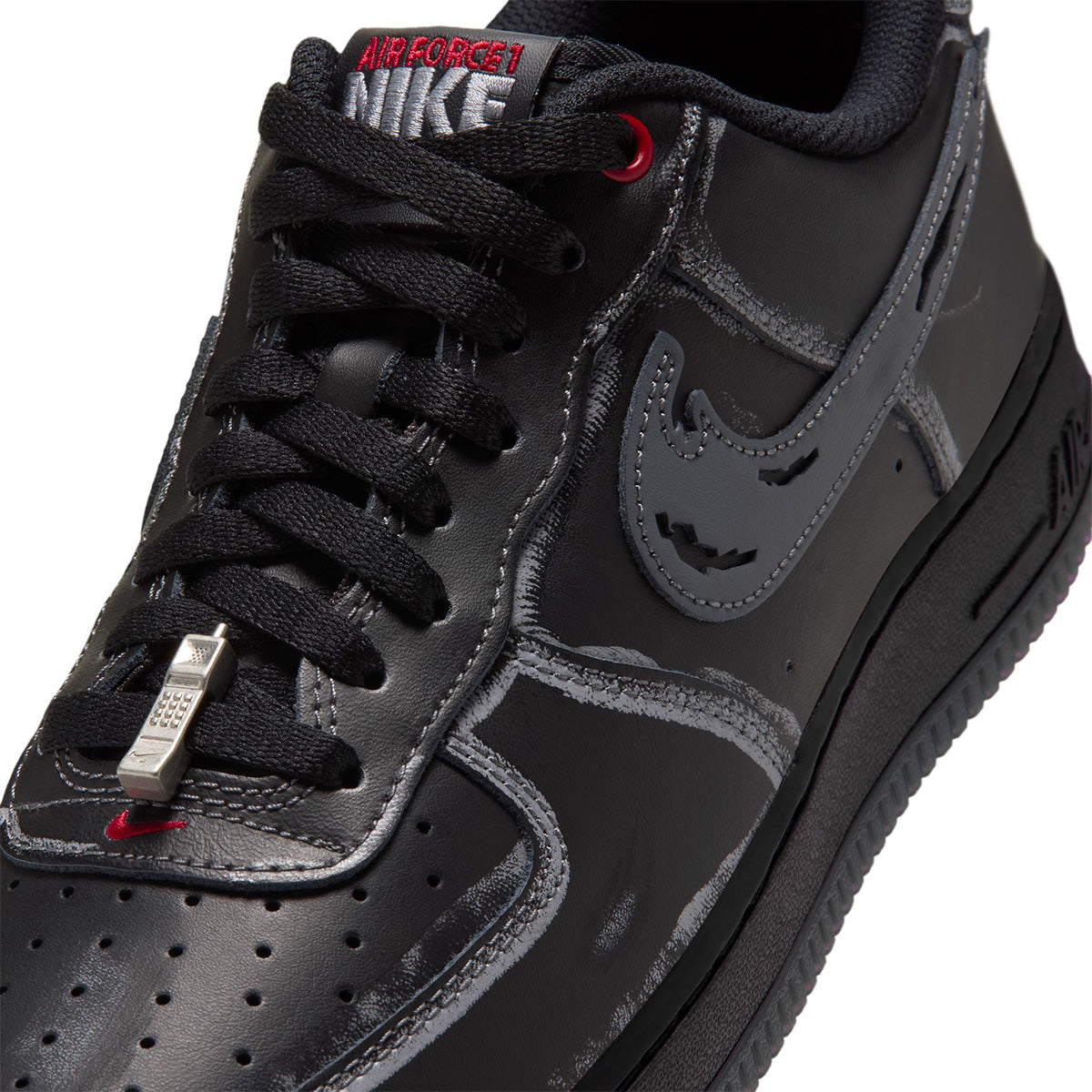 AIR FORCE 1 '07 'BLACK/STEALTH/GYM RED/METALLIC SILVER'