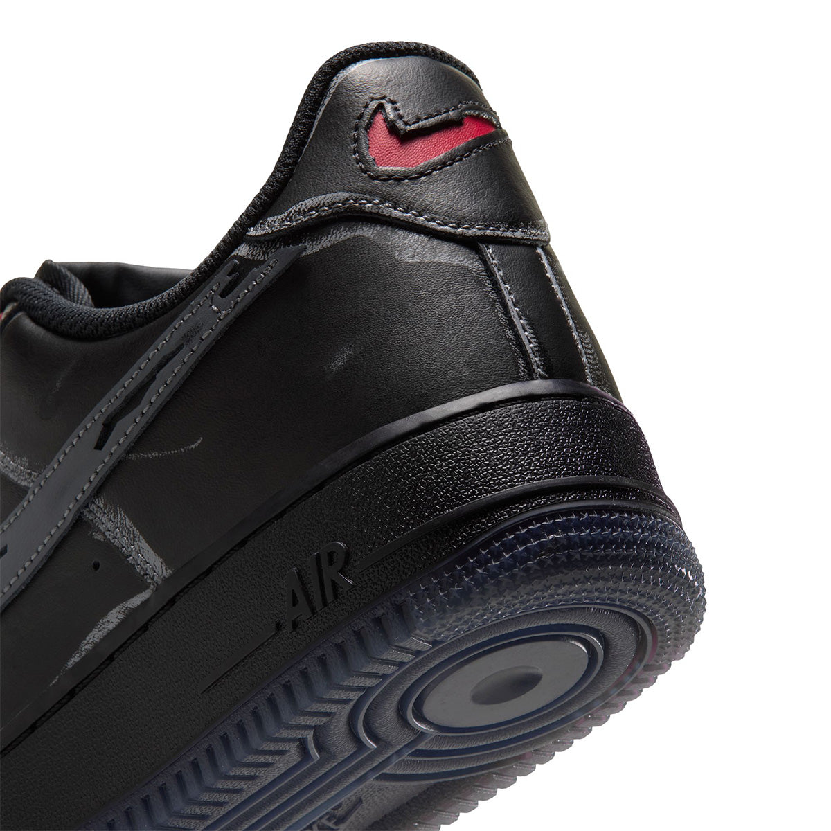 AIR FORCE 1 '07 'BLACK/STEALTH/GYM RED/METALLIC SILVER'