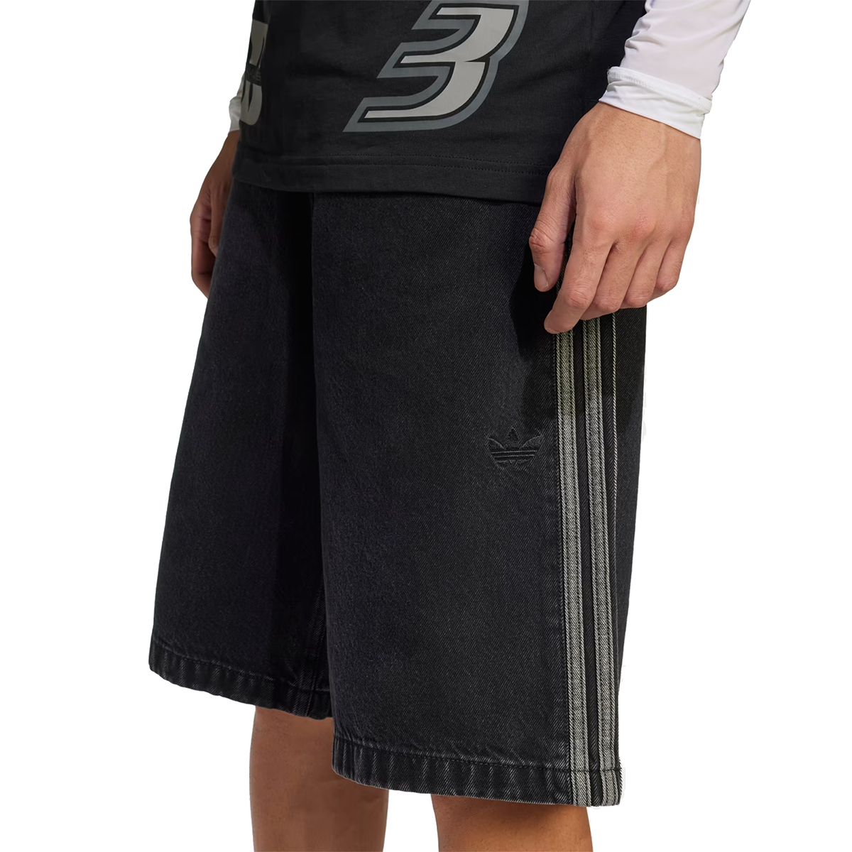 AdiColor Firebird Denim Shorts 'Black'