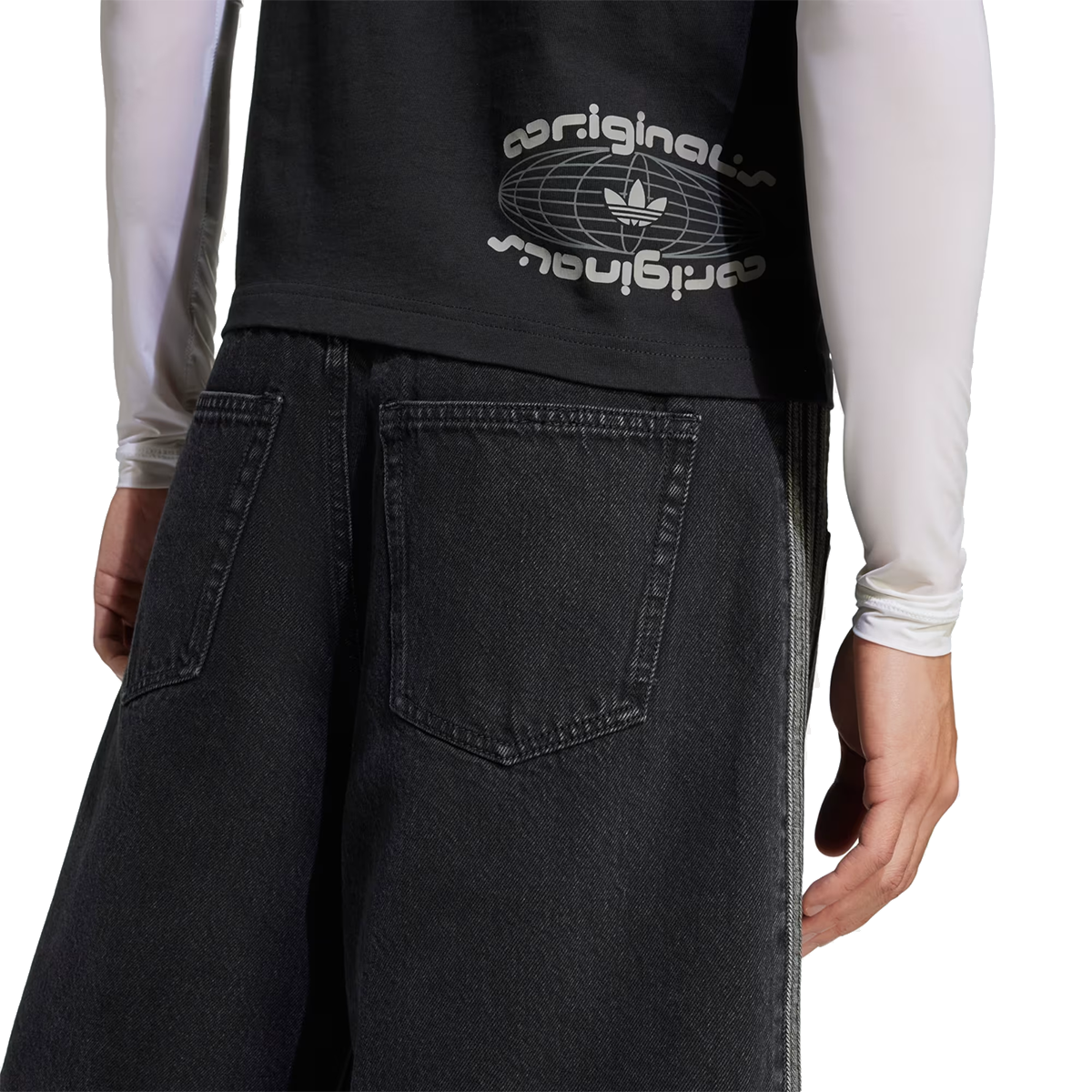 AdiColor Firebird Denim Shorts 'Black'