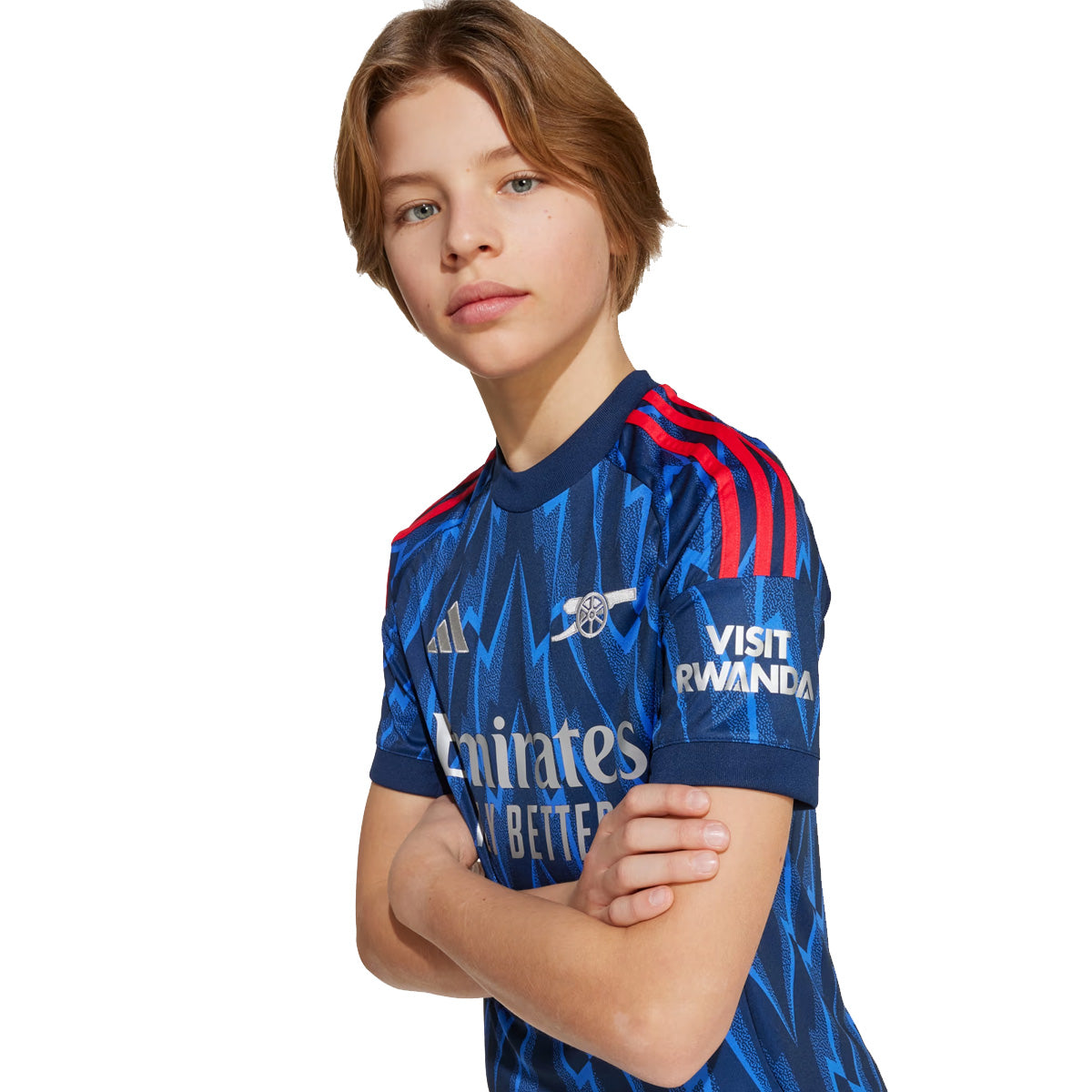 Arsenal 25/26 Away Kids Jersey 'Night Indigo / Grey Two'