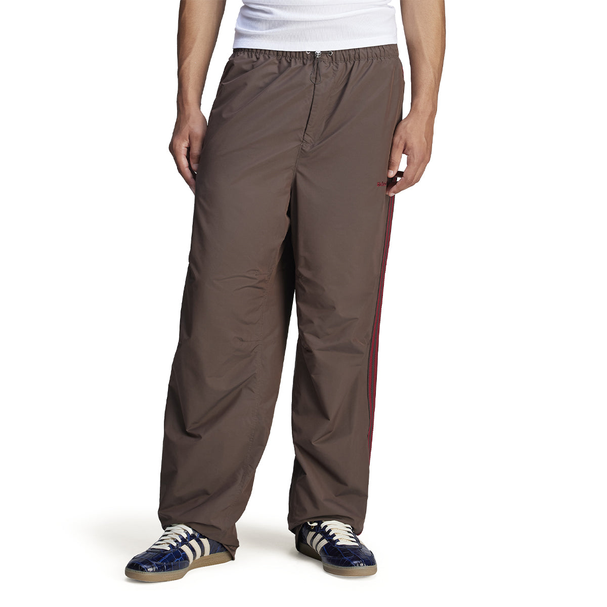 Wales Bonner NYLON TRACKPANTS 'Night Brown'