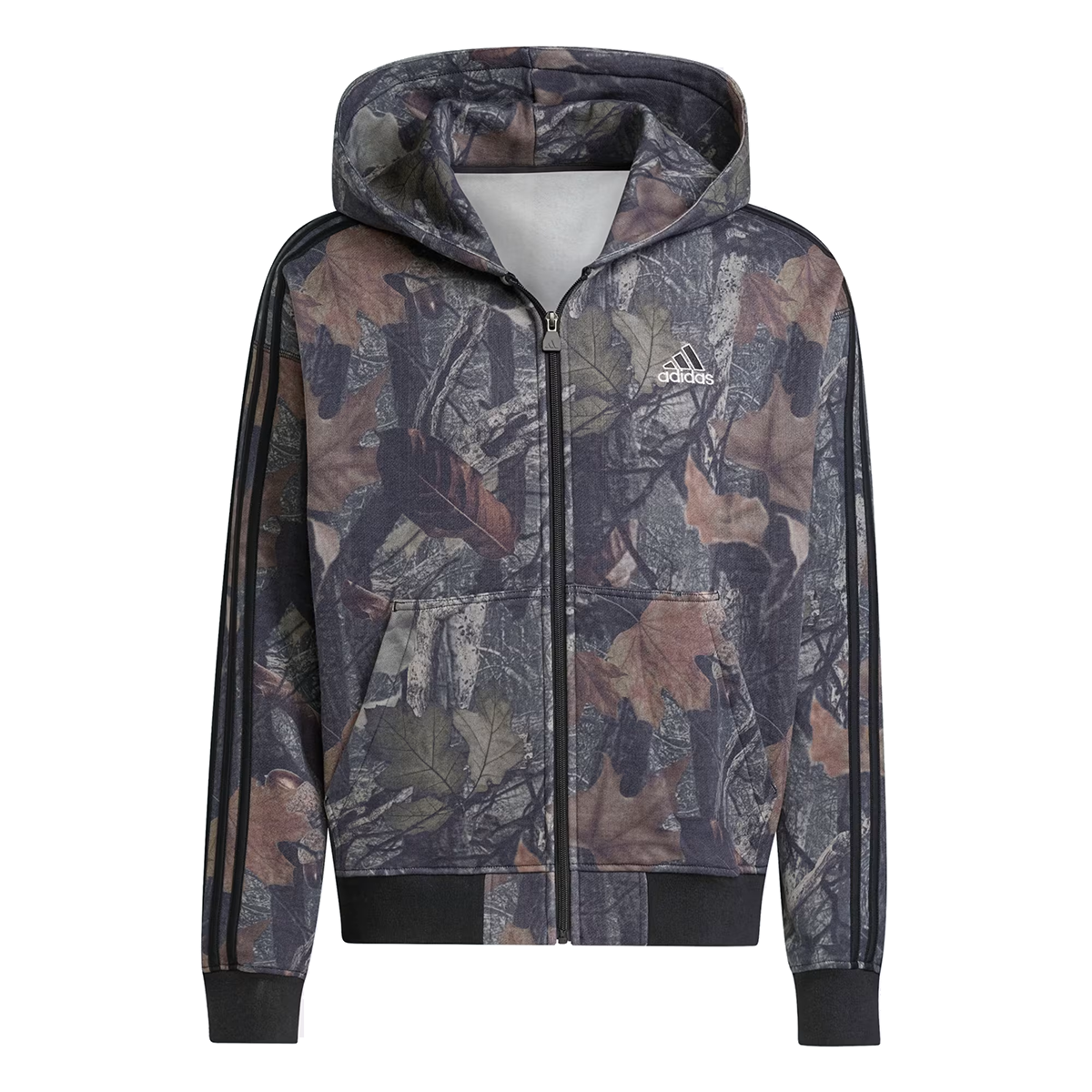 Camo Full Zip Hoodie 'Black'