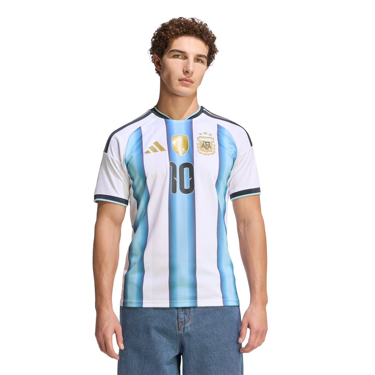 Argentina 26 Home Messi Jersey 'WHITE/BLUE'