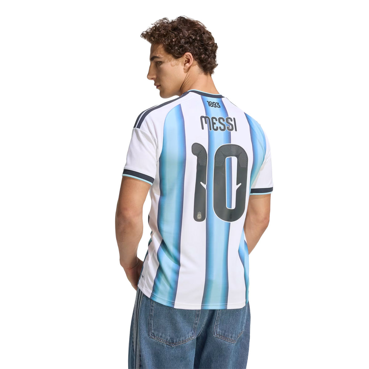 Argentina 26 Home Messi Jersey 'WHITE/BLUE'
