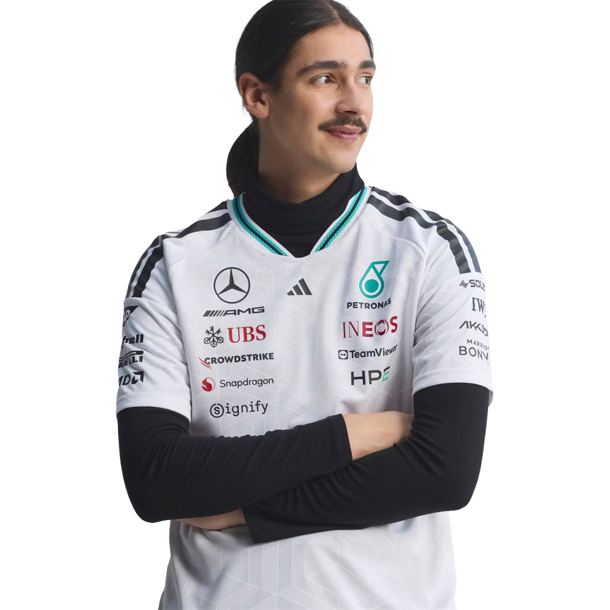 MERCEDES - AMG PETRONAS FORMULA 1 TEAM DRIVER JERSEY AUTHENTIC 'WHITE'