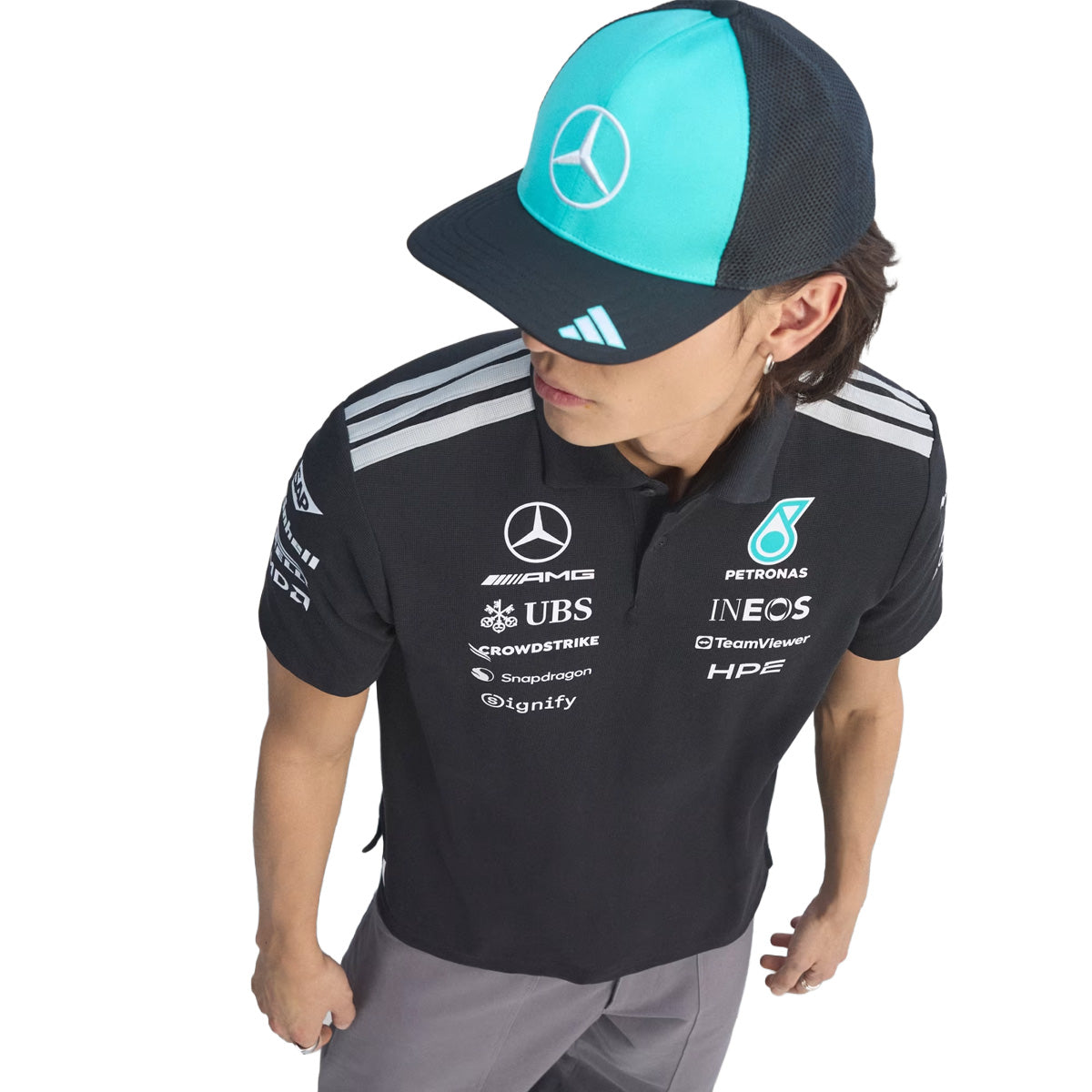 + MERCEDES - AMG PETRONAS FORMULA 1 TEAM ENGINEERS POLO Shirt 'Black'