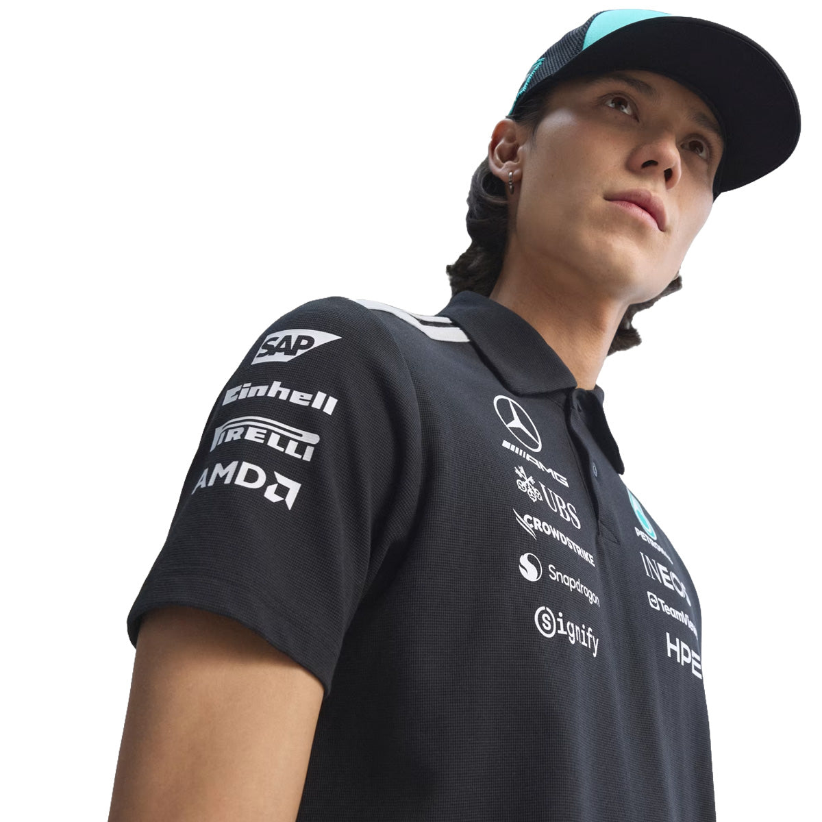 + MERCEDES - AMG PETRONAS FORMULA 1 TEAM ENGINEERS POLO Shirt 'Black'