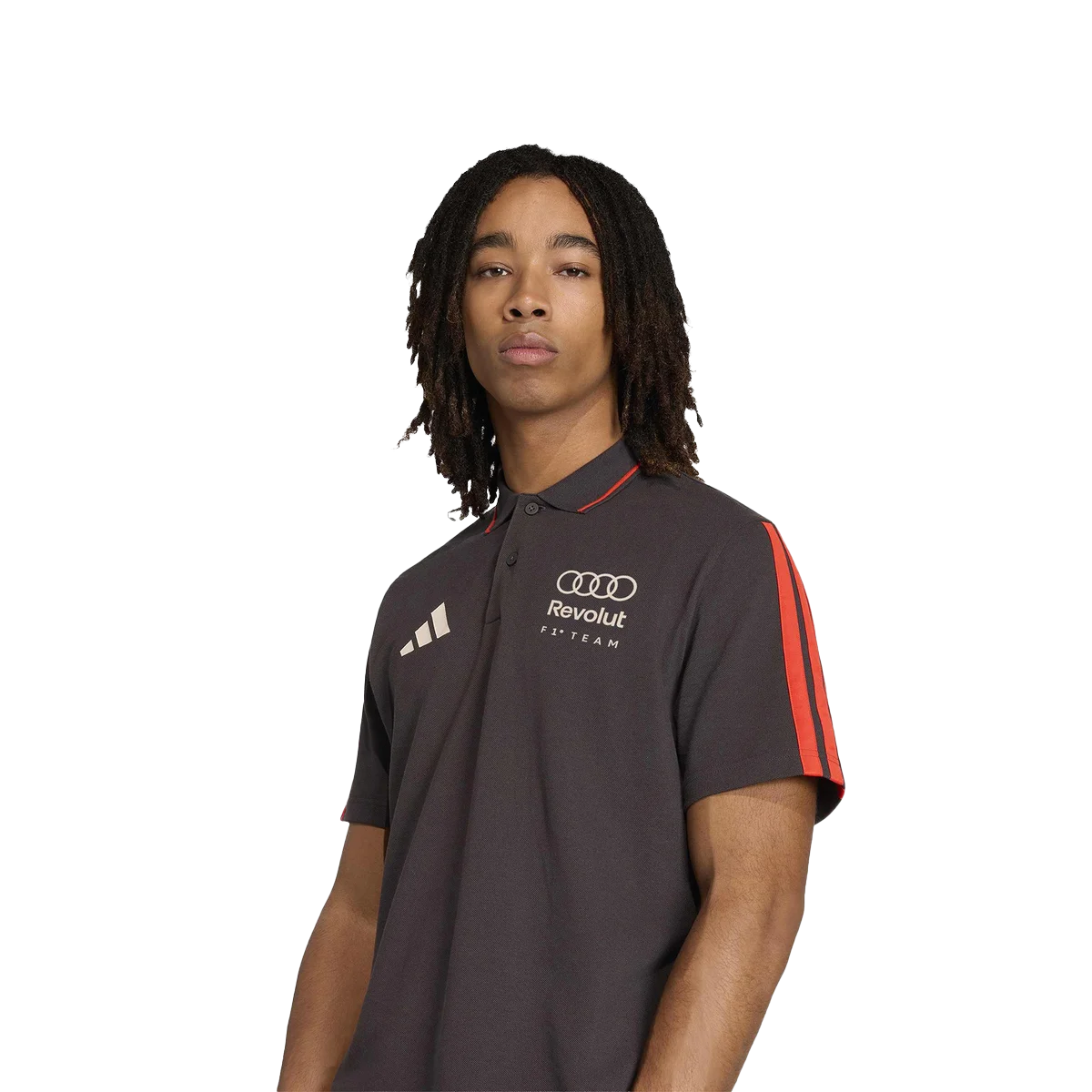 '+ Audi F1 Team Men's DNA Polo 'Utility Black'