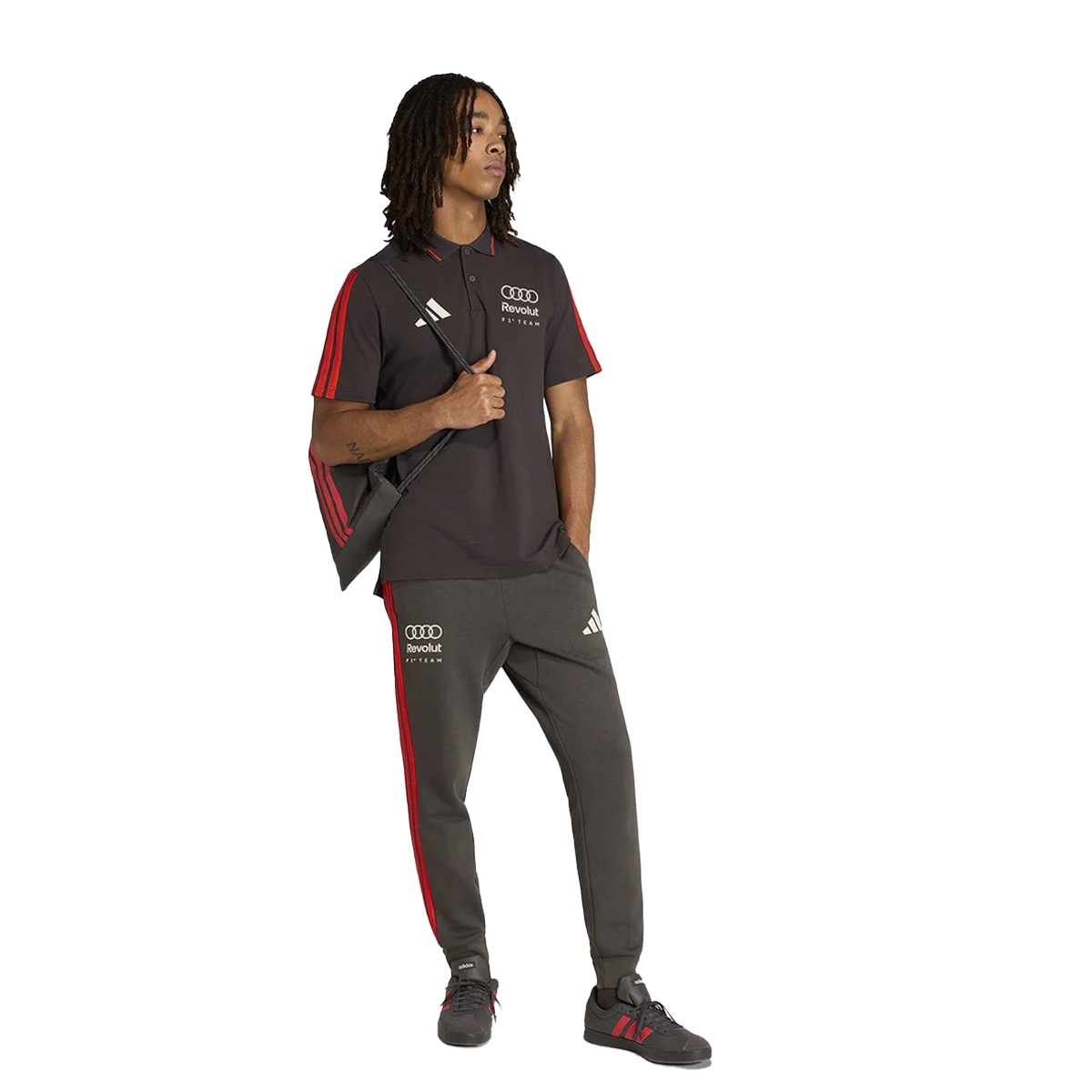 '+ Audi F1 Team Men's DNA Polo 'Utility Black'