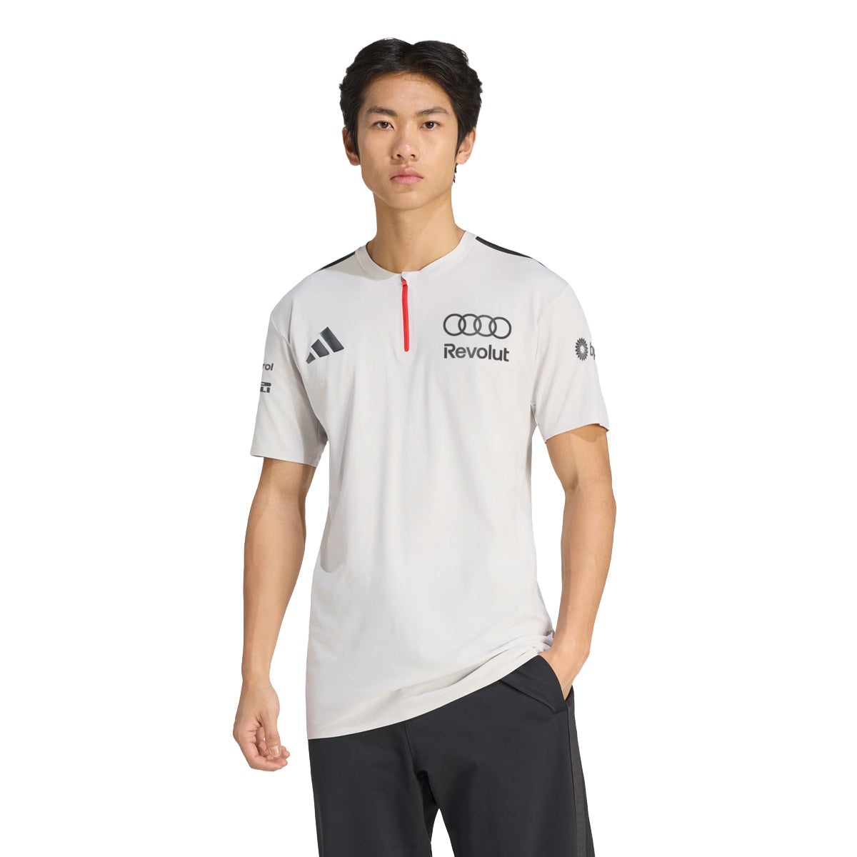 + AUDI REVOLUT F1 TEAM ENGINEERS & MARKETING SHORT SLEEVE POLO 'Chalk Pearl / Iron Metallic'