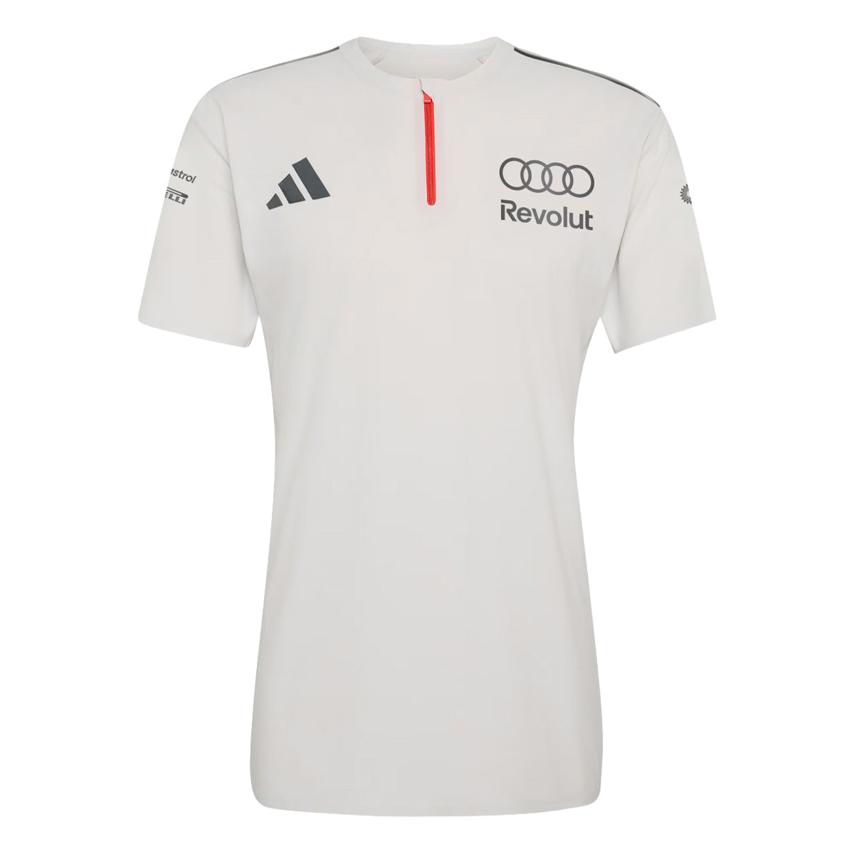 + AUDI REVOLUT F1 TEAM ENGINEERS & MARKETING SHORT SLEEVE POLO 'Chalk Pearl / Iron Metallic'