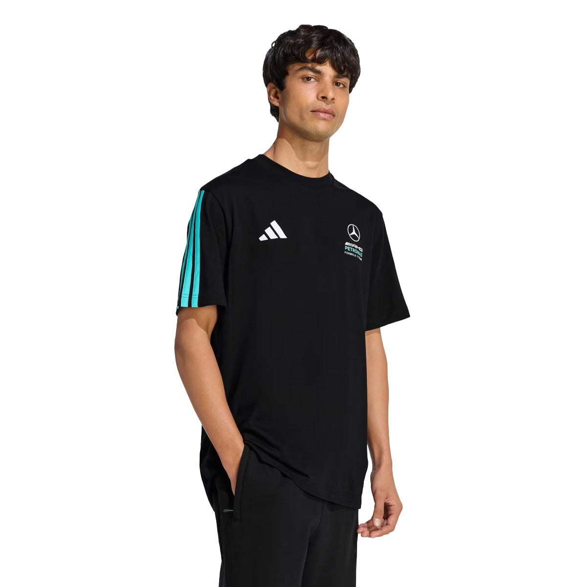 '+ MERCEDES - AMG PETRONAS FORMULA 1 TEAM DNA TEE 'Black / Semi Mint Rush'