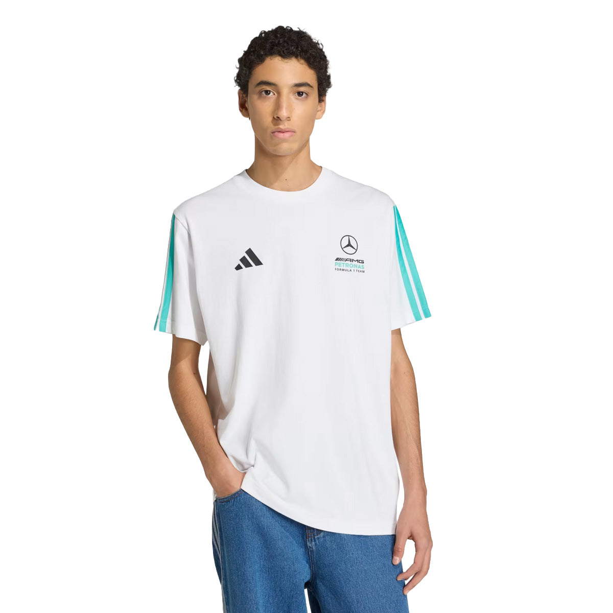 '+ MERCEDES - AMG PETRONAS FORMULA 1 TEAM DNA TEE 'White/Semi Mint Rush'