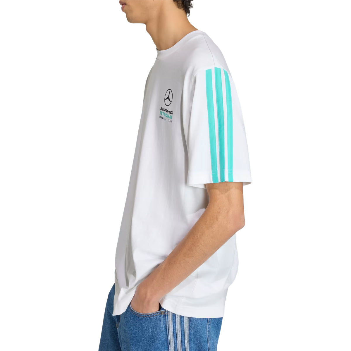 '+ MERCEDES - AMG PETRONAS FORMULA 1 TEAM DNA TEE 'White/Semi Mint Rush'