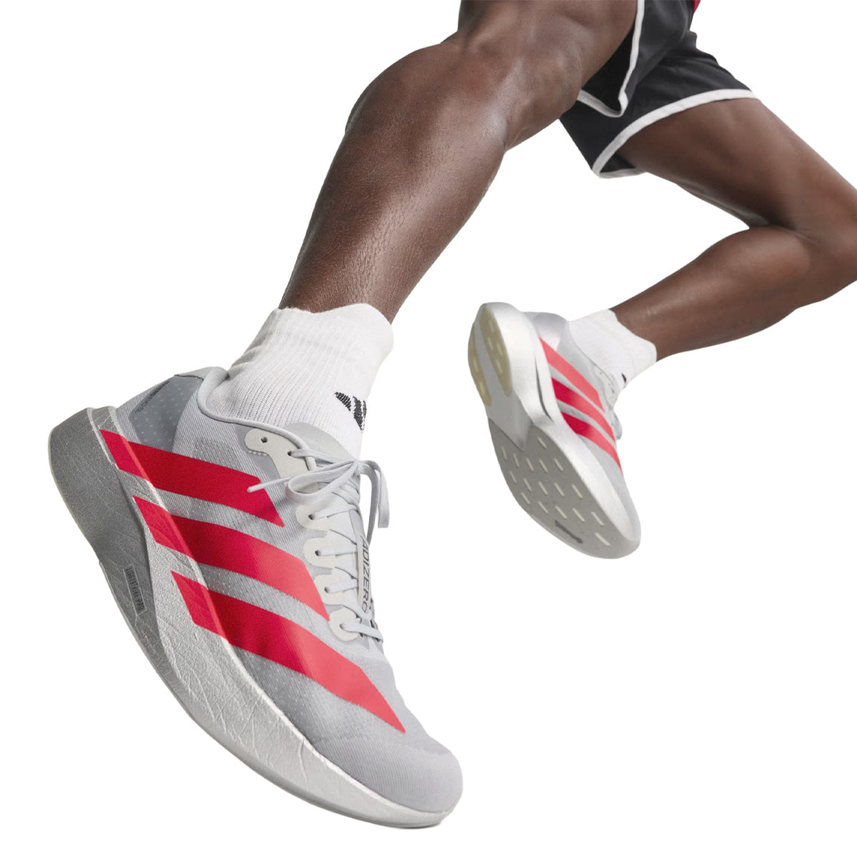 Adizero EVO SL 'Silver Metallic / Lucid Red / Iron Metallic'