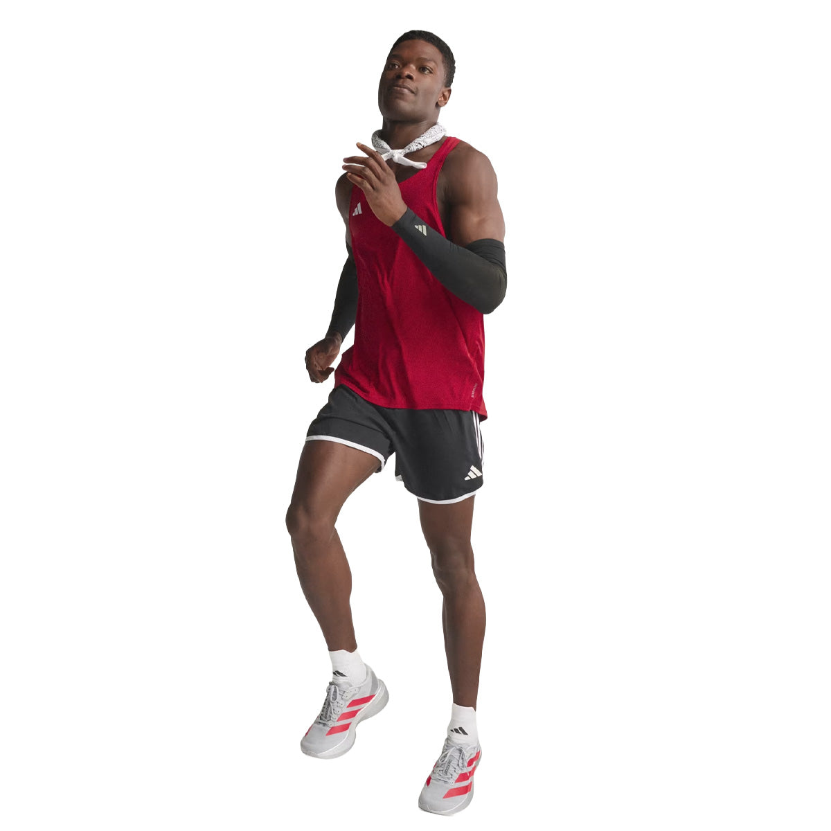 Adizero EVO SL 'Silver Metallic / Lucid Red / Iron Metallic'