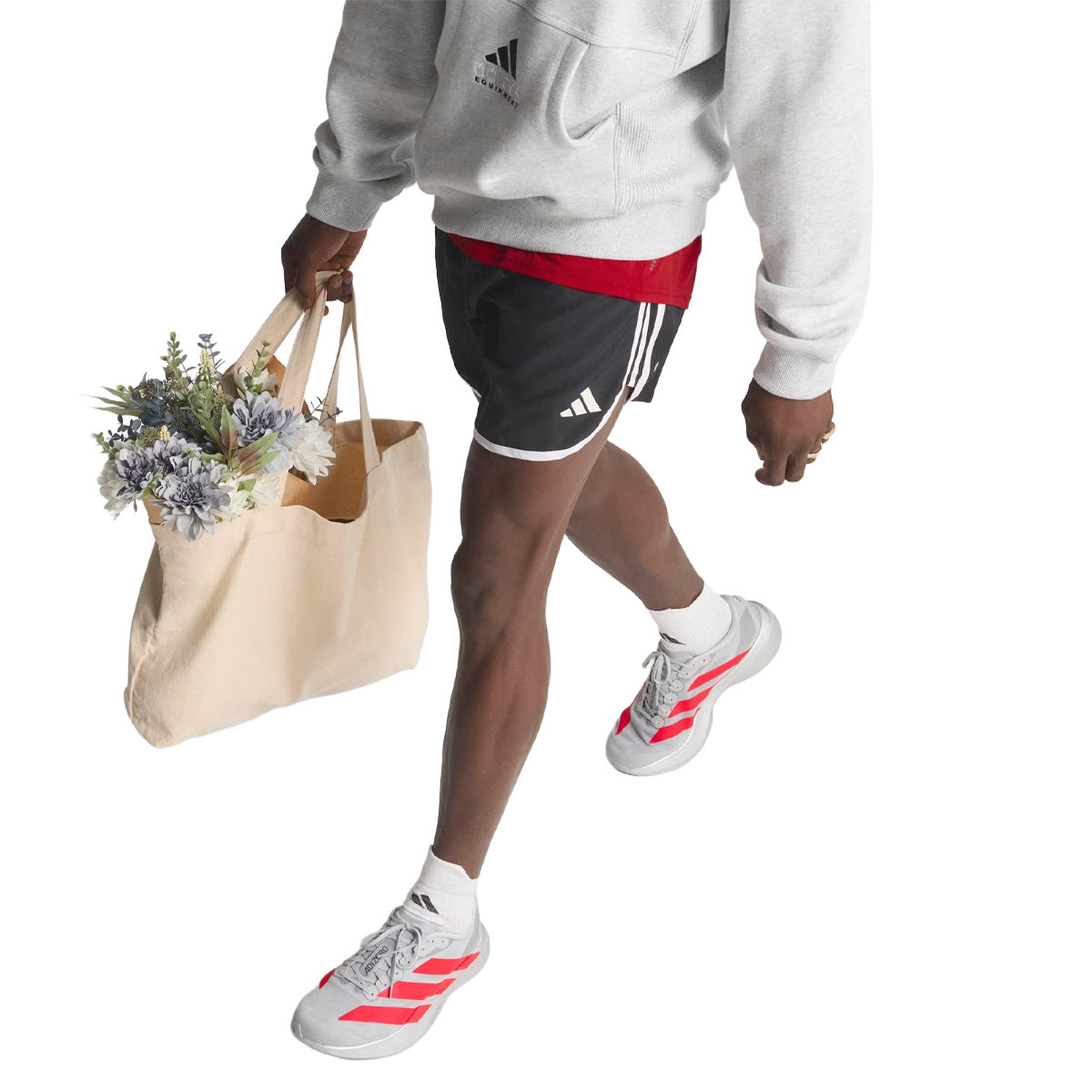 Adizero EVO SL 'Silver Metallic / Lucid Red / Iron Metallic'