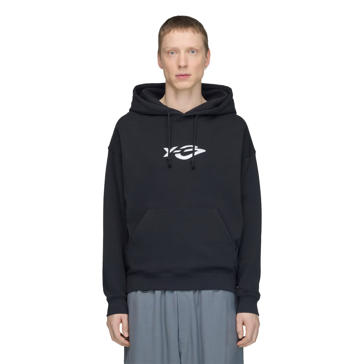 Y-3 FRENCH TERRY LIQUID LOGO HOODIE 'Black'