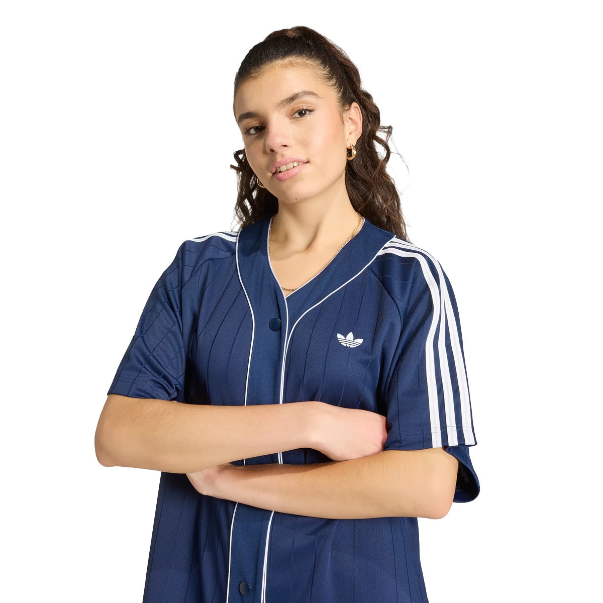 Wmns PINSTRIPE DRESS 'Night Indigo/White/Grey Two'