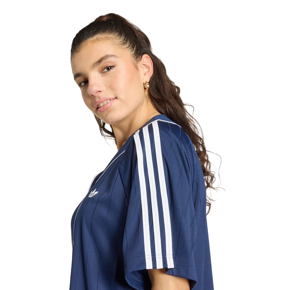 Wmns PINSTRIPE DRESS 'Night Indigo/White/Grey Two'