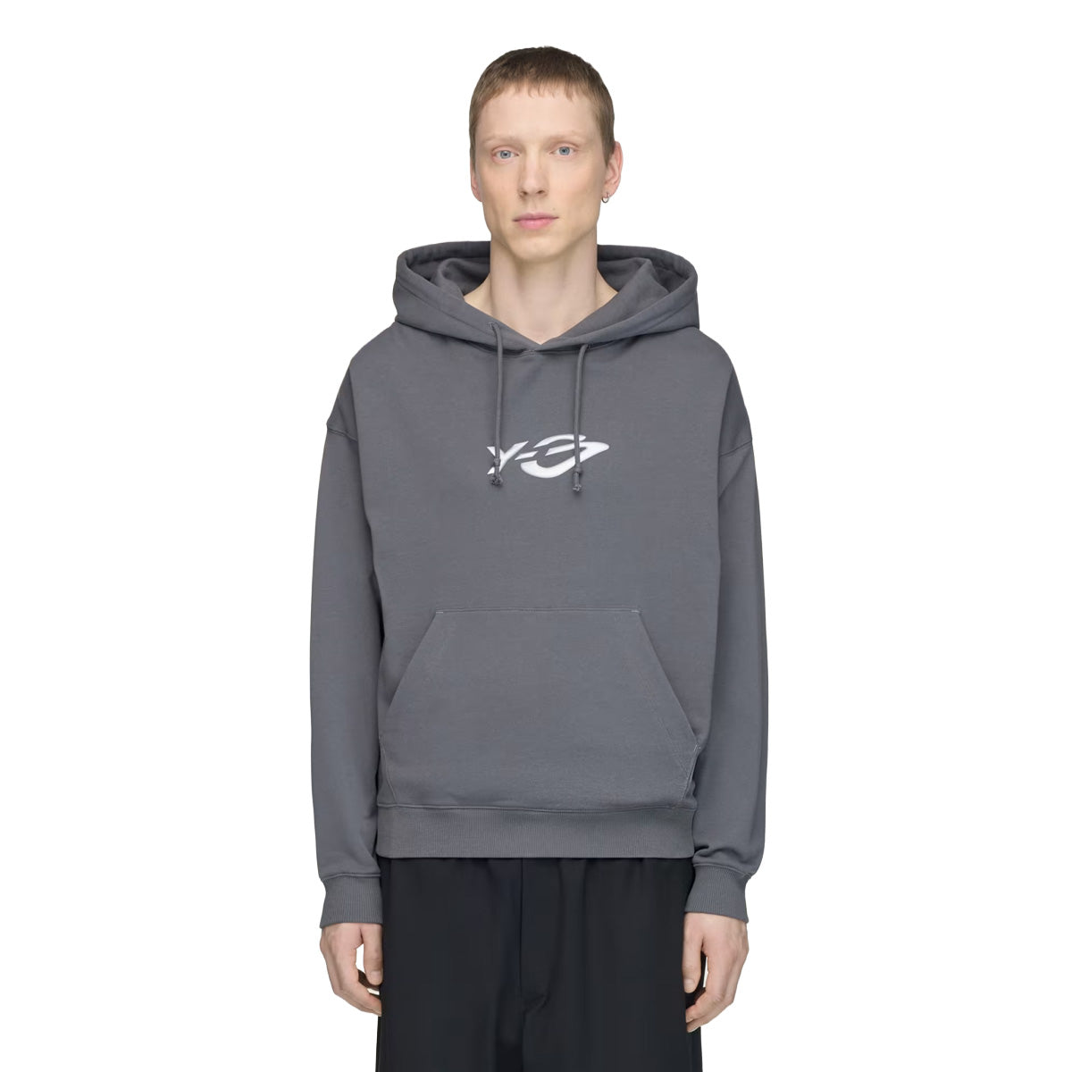 Y-3 FRENCH TERRY LIQUID LOGO HOODIE 'Grey Five'